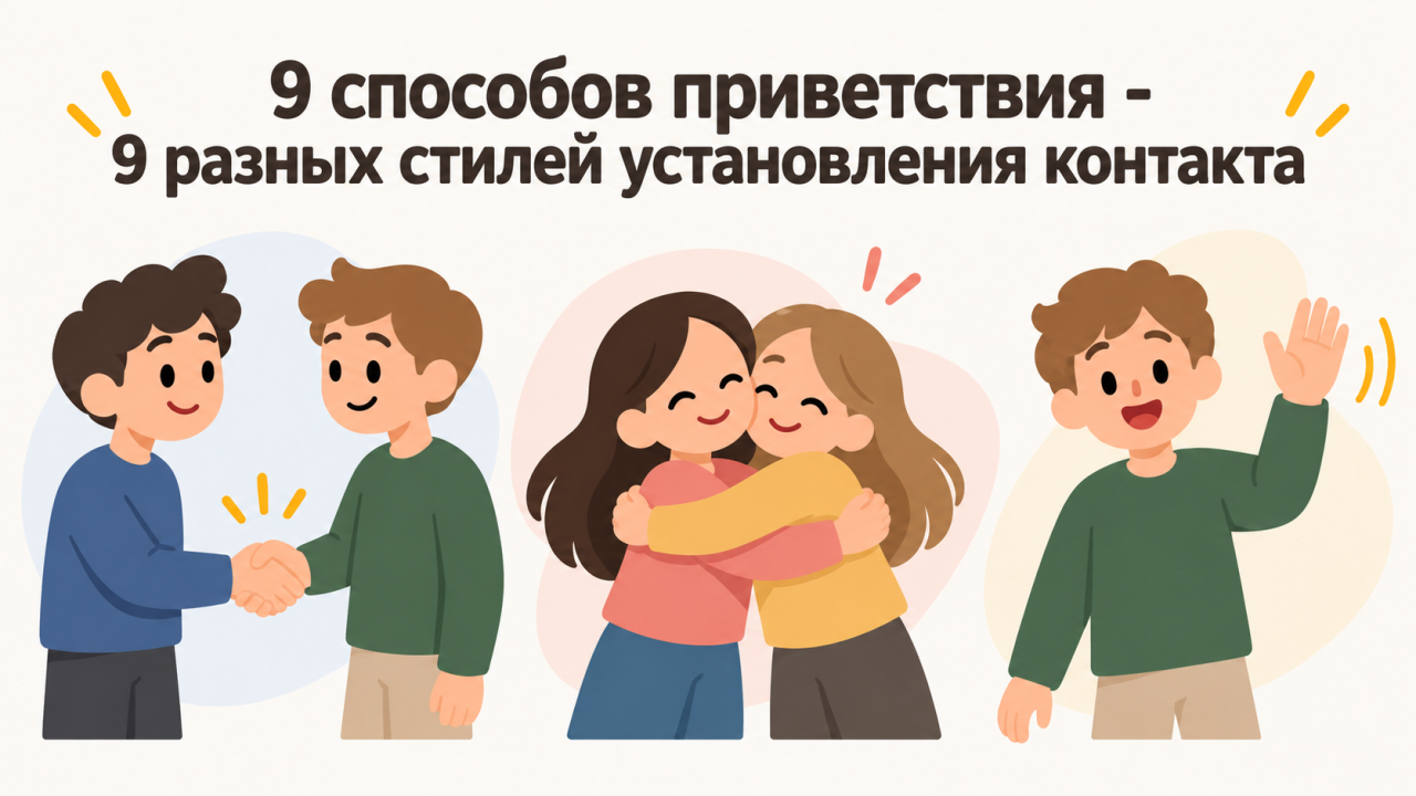 Тест: выберите, как вы здороваетесь - и узнайте, легко ли вам открываться новым людям