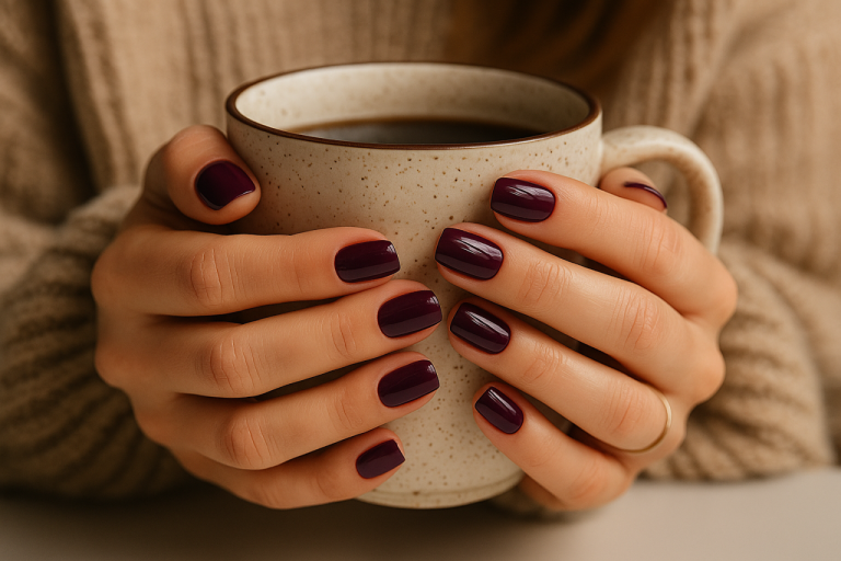 💅 Сливовый маникюр: оттенок, который этой зимой вытесняет классический красный