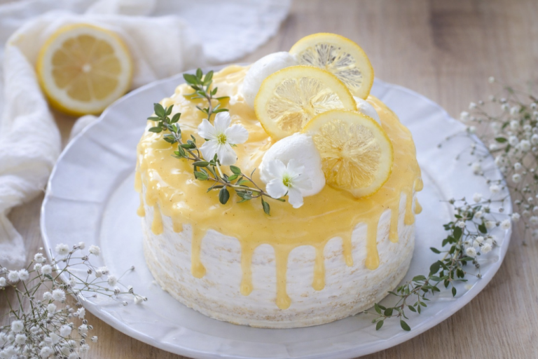 🎄🍋 Новогодний лимонный торт с воздушным сливочным кремом: пошаговый рецепт